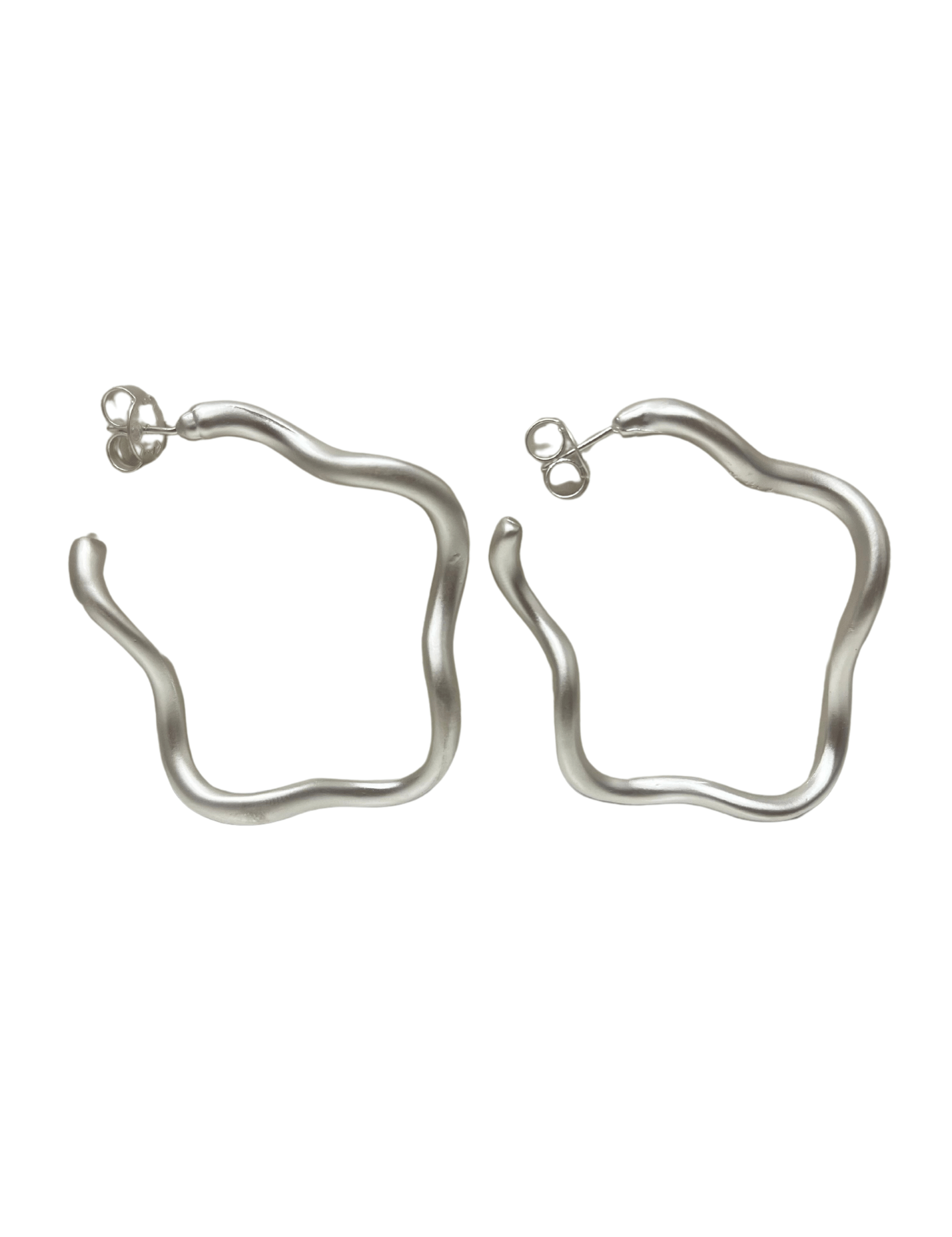 Sheila Fajl Silver Wiggle Wiggle Hoops