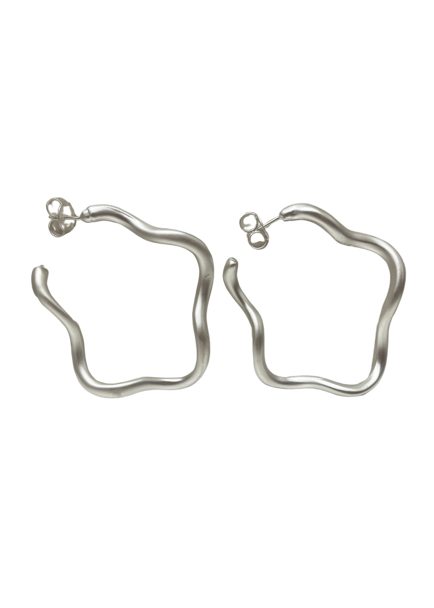 Sheila Fajl Silver Wiggle Wiggle Hoops