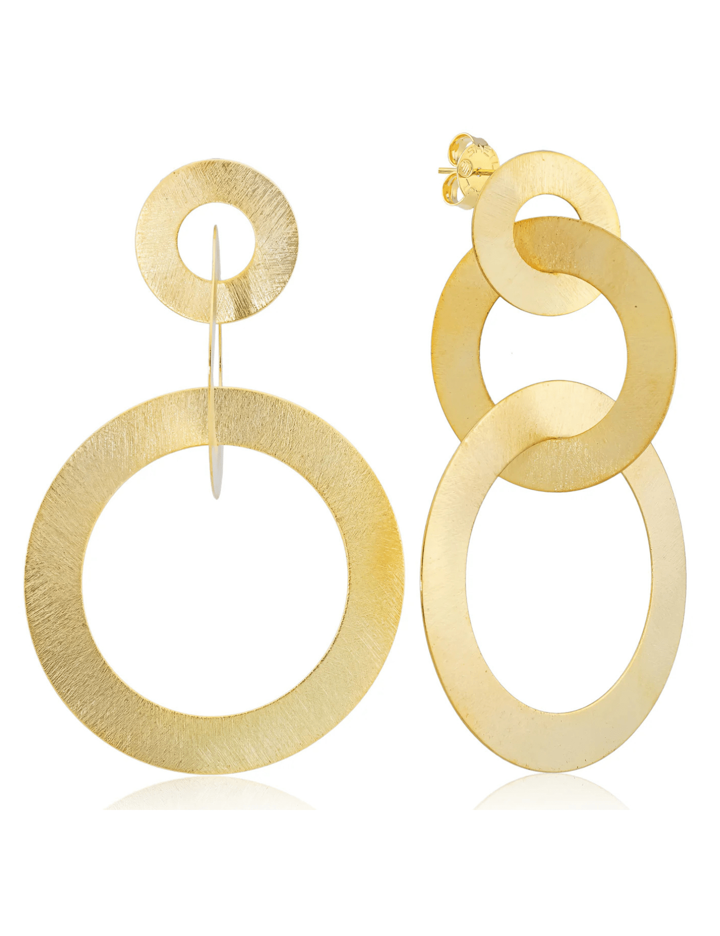Sheila Fajl Tri - Circle Brushed Earrings