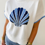 Shell Patterned Knit Top