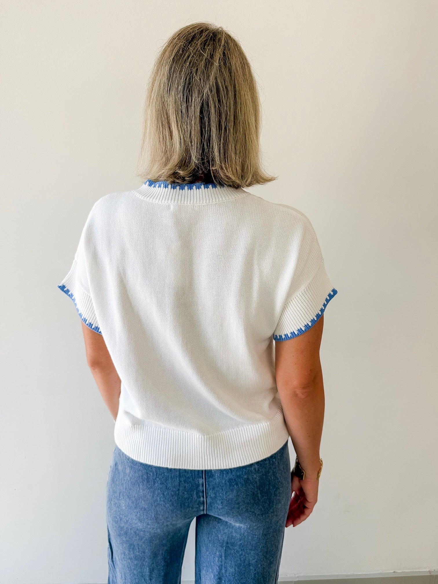Shell Patterned Knit Top