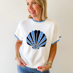 Shell Patterned Knit Top