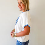 Shell Patterned Knit Top