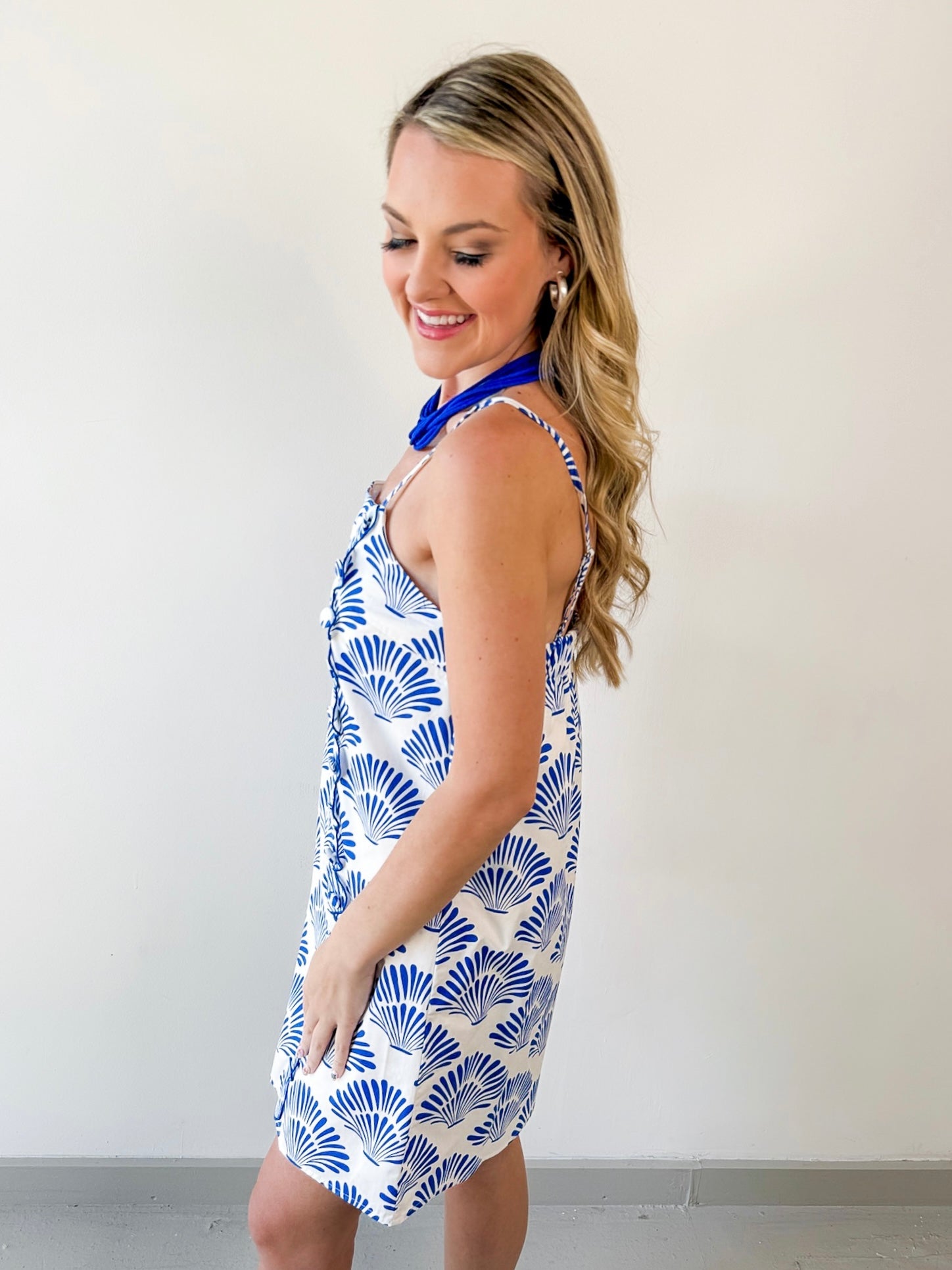Shell Print Shift Dress