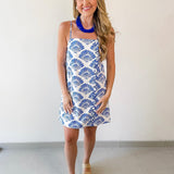 Shell Print Shift Dress