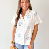 Shell Print Summer Shirt