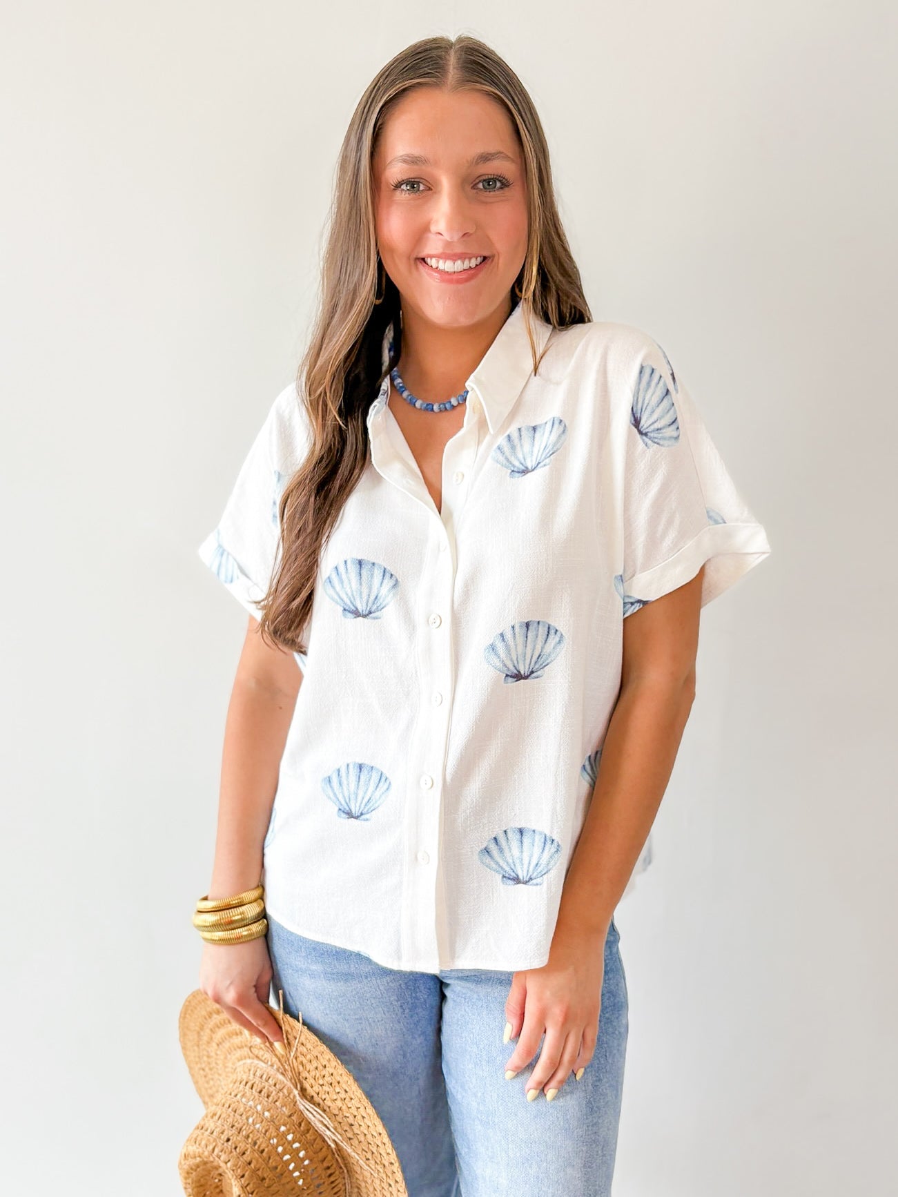 Shell Print Summer Shirt