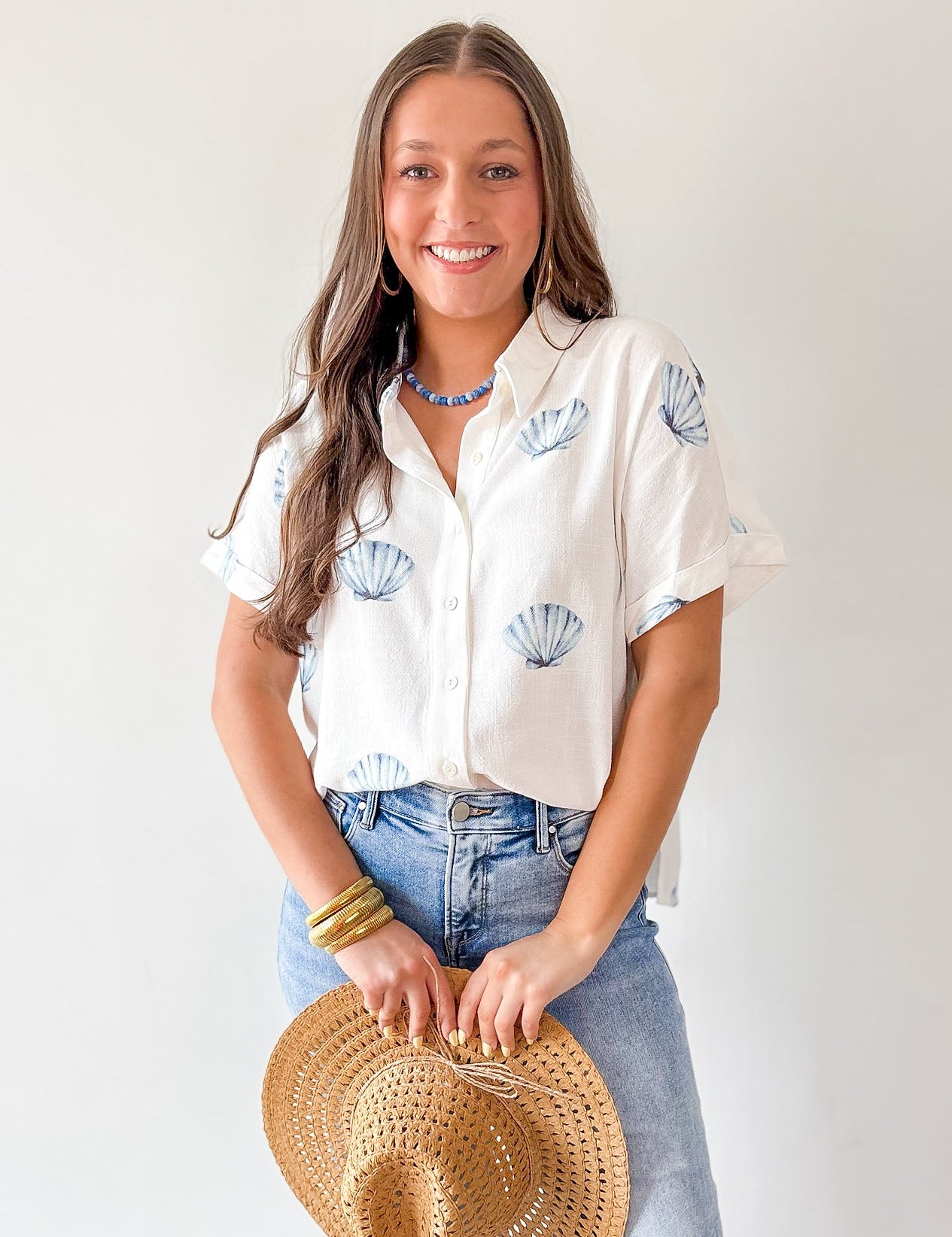 Shell Print Summer Shirt
