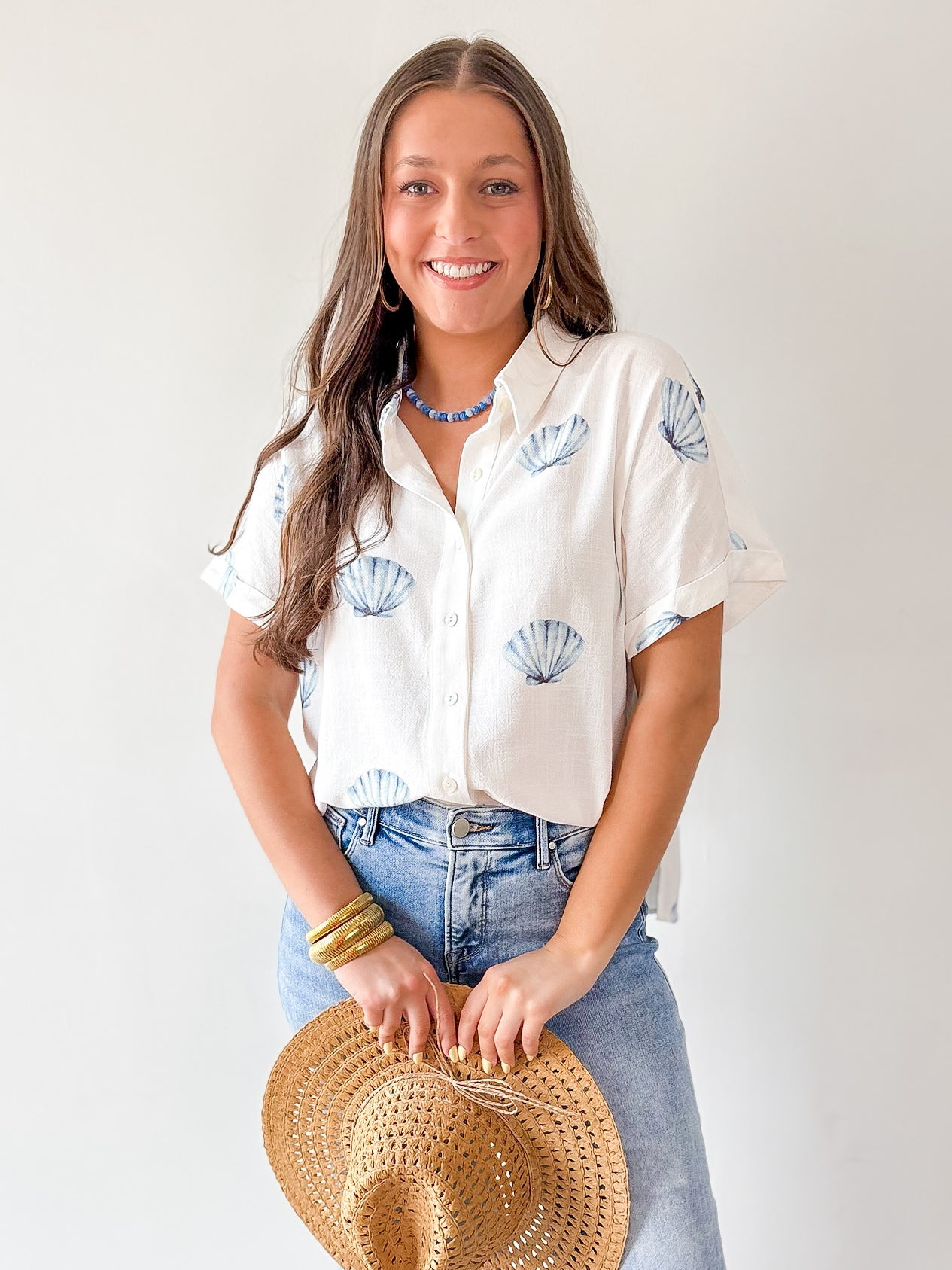 Shell Print Summer Shirt
