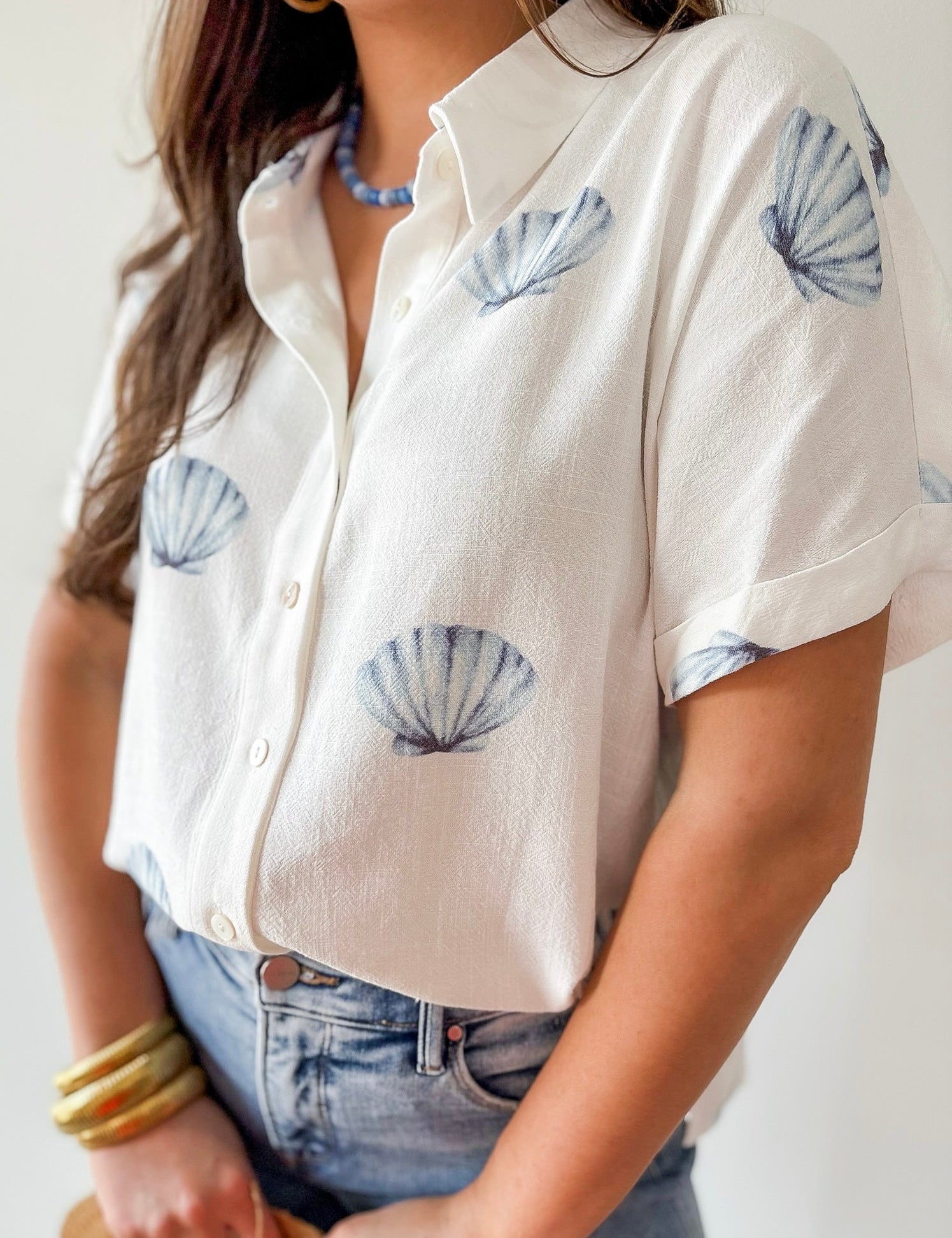 Shell Print Summer Shirt