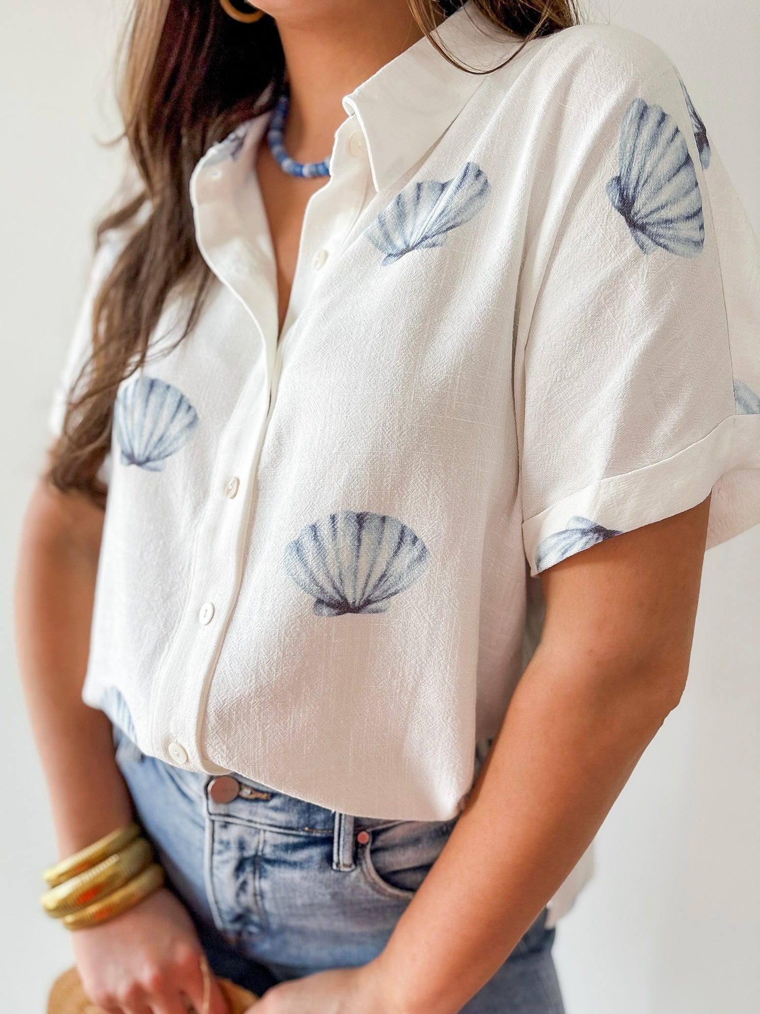 Shell Print Summer Shirt