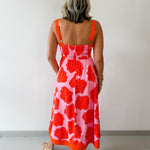 Shell Print with Square Neck Midi Dress