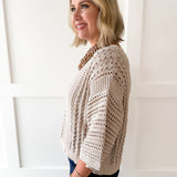 Shimmer Knit Sweater- Rose Silver