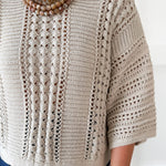 Shimmer Knit Sweater- Rose Silver