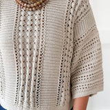 Shimmer Knit Sweater- Rose Silver