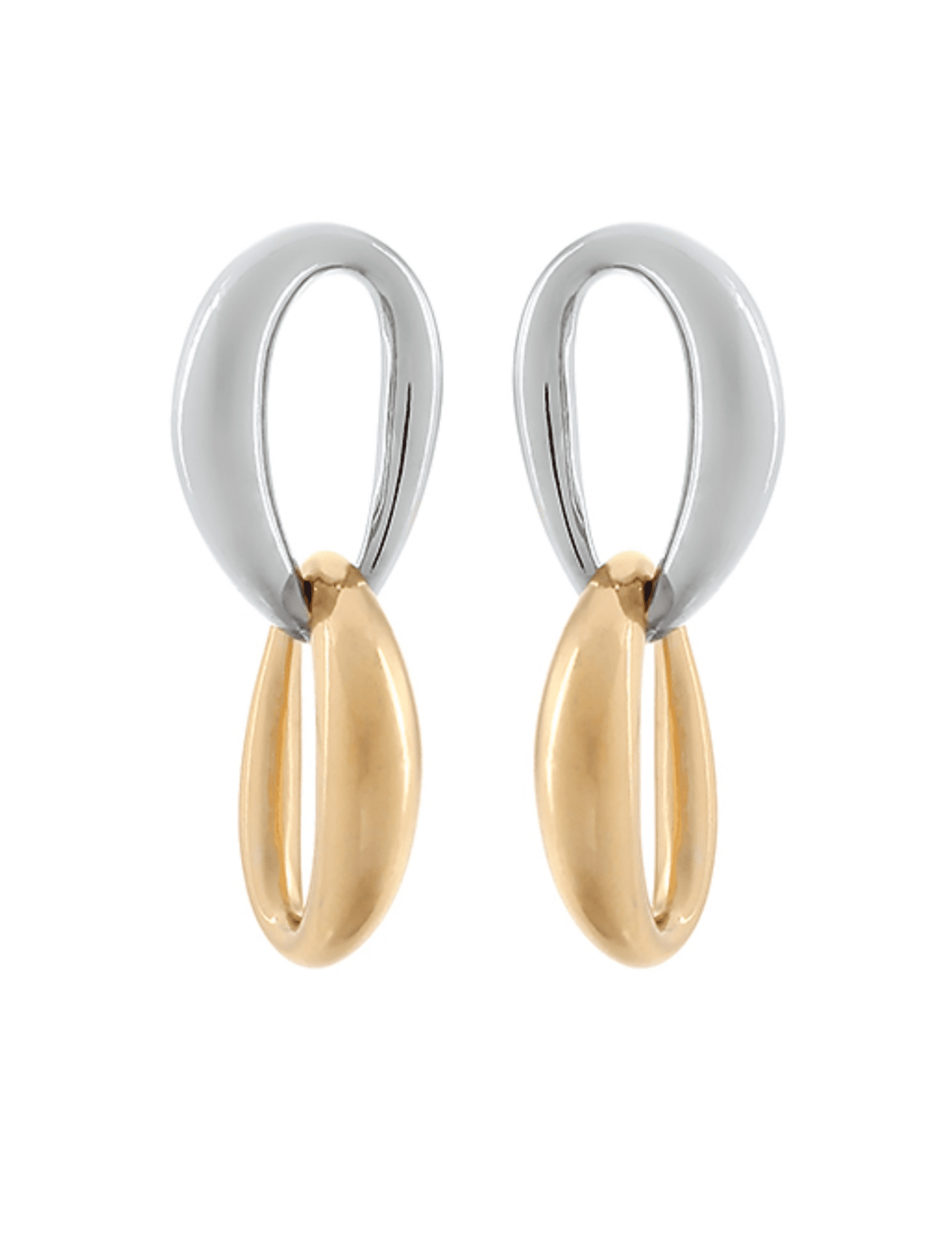 Shiny Two Tone Earrings
