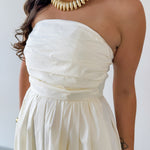 Shirred Detail Midi Dress