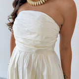 Shirred Detail Midi Dress