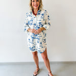 Shirt Dress - Ivory/Multi