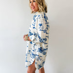 Shirt Dress - Ivory/Multi