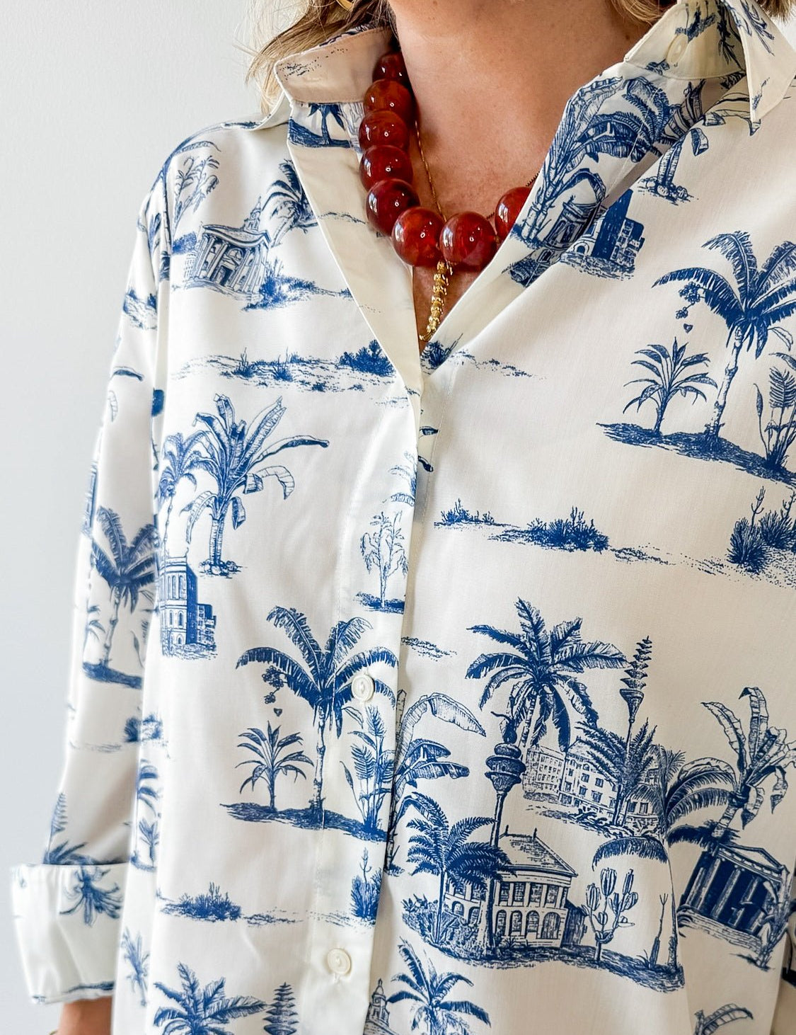 Shirt Dress - Ivory/Multi