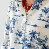 Shirt Dress - Ivory/Multi