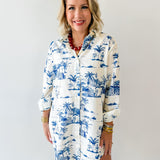 Shirt Dress - Ivory/Multi