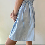 Short Sleeve Contrast Ruffle Dress