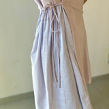 Short Sleeve Contrast Ruffle Dress