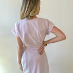 Short Sleeve Contrast Ruffle Dress