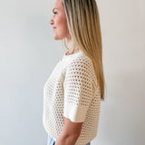 Short Sleeve Knit Shirt - Natural