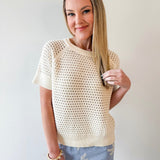 Short Sleeve Knit Shirt - Natural