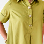 Short Sleeve Midi Dress - Olive