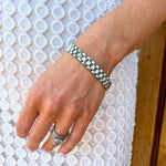 Silver 10mm Watchband Bracelet - 7"