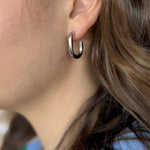 Silver C - Shape Half Hoop