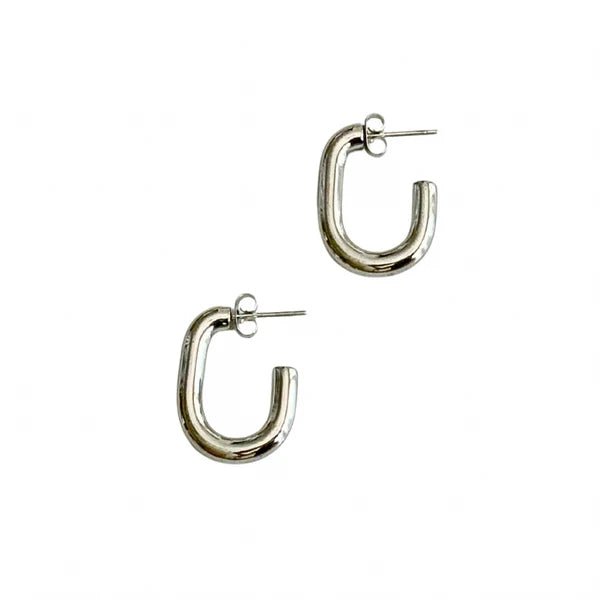 Silver C - Shape Half Hoop