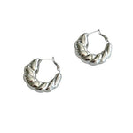 Silver Cornucopia Hoop - 1.5"