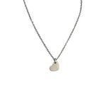 Silver Necklace with Single Heart Charm