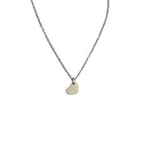 Silver Necklace with Single Heart Charm