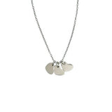 Silver Necklace with Three Heart Charms