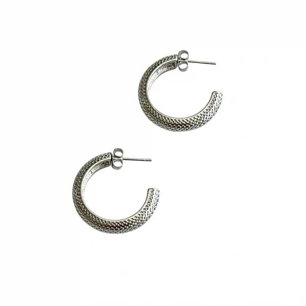 Silver Thin Scales Hoop