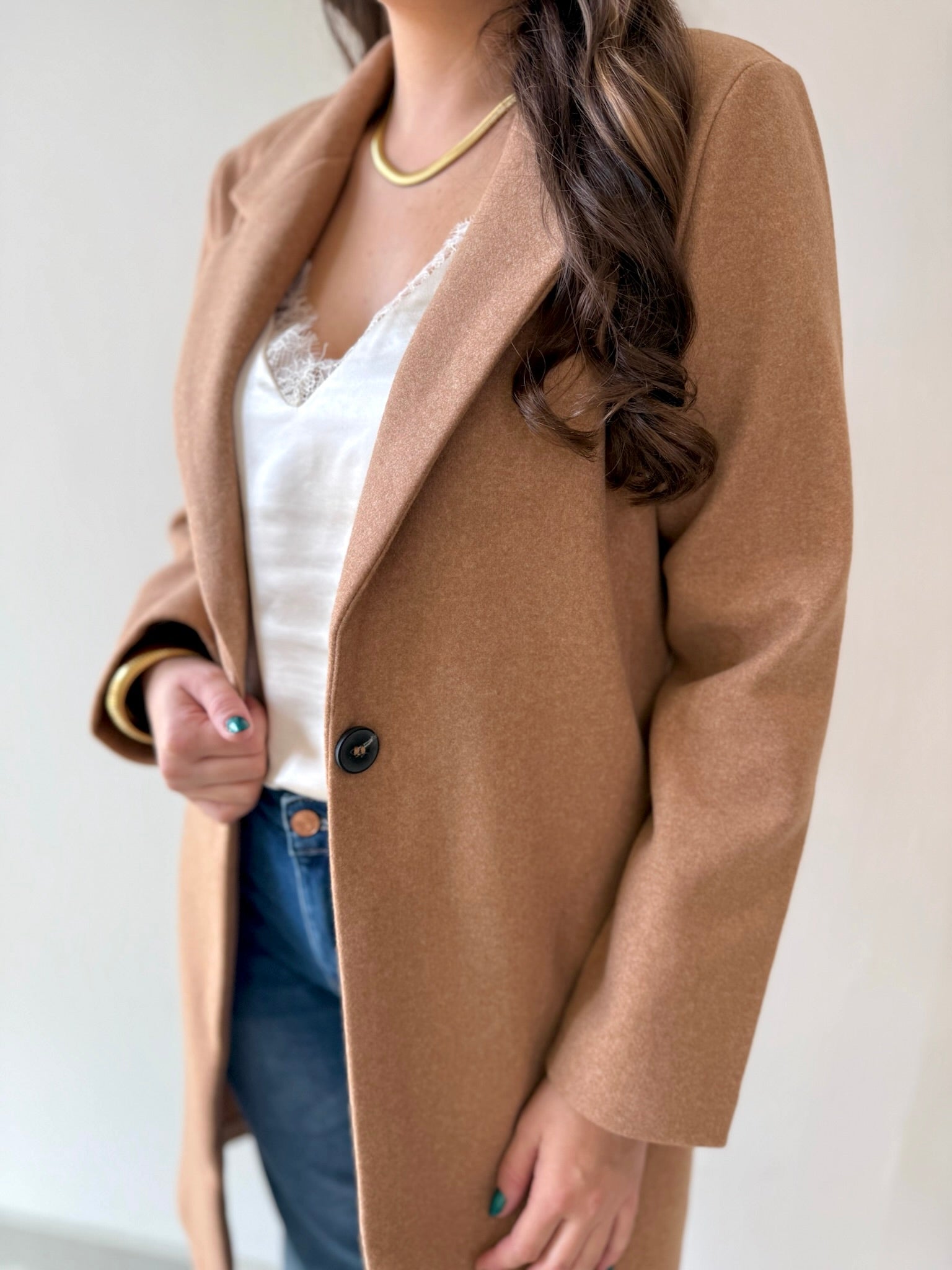 Single Breasted Long Coat