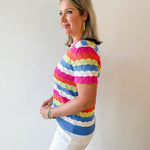 Sky Collared Sweater Knit Top