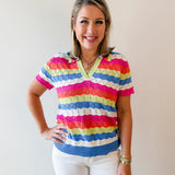 Sky Collared Sweater Knit Top