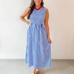 Sleeveless Striped Midi Dress