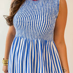 Sleeveless Striped Midi Dress