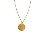 Small Gold Circle Locket Necklace