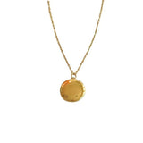 Small Gold Circle Locket Necklace