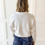 Soft Fine Ribbed Sweater - White
