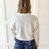 Soft Fine Ribbed Sweater - White